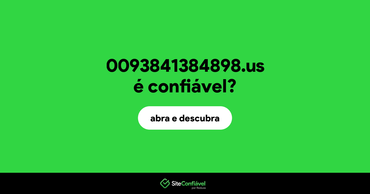 O site 0093841384898.us é confiável?