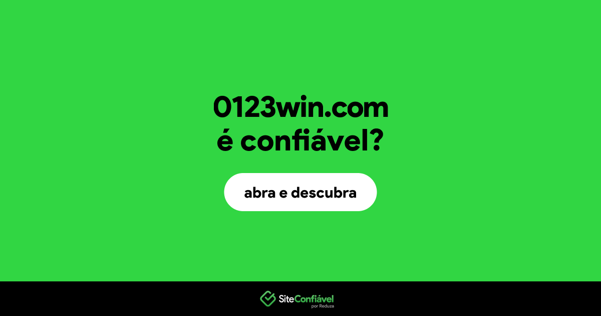 O site 0123win.com é confiável?