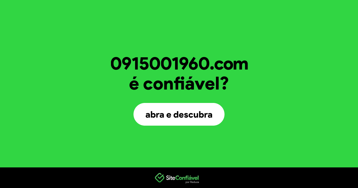 O site 0915001960.com é confiável?