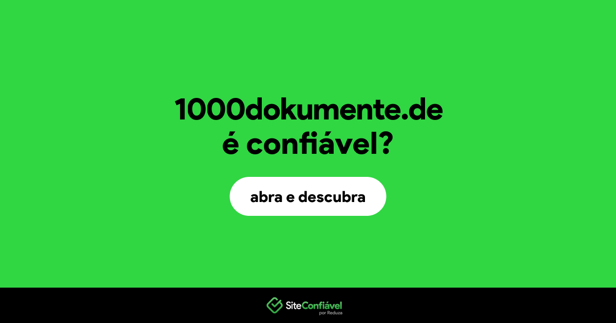 O site 1000dokumente.de é confiável?