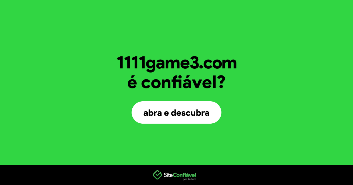 O site 1111game3.com é confiável?