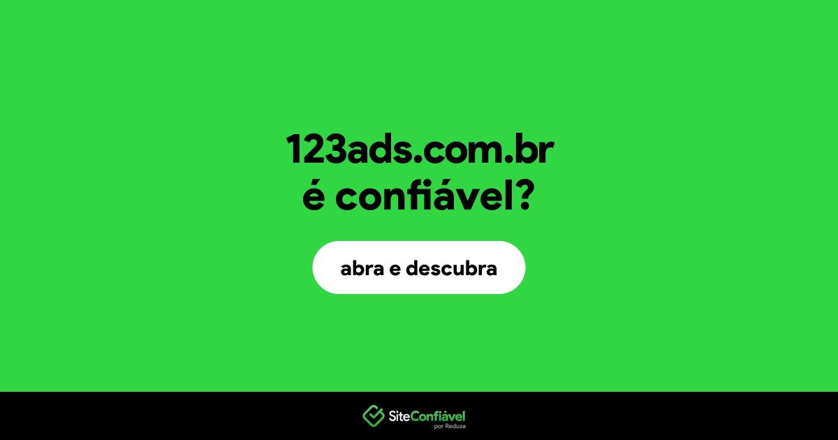 O site 123ads.com.br é confiável?