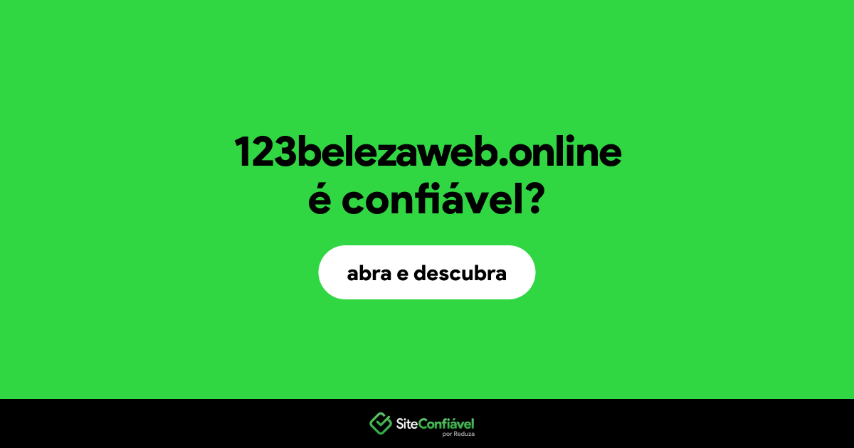 O site 123belezaweb.online é confiável?