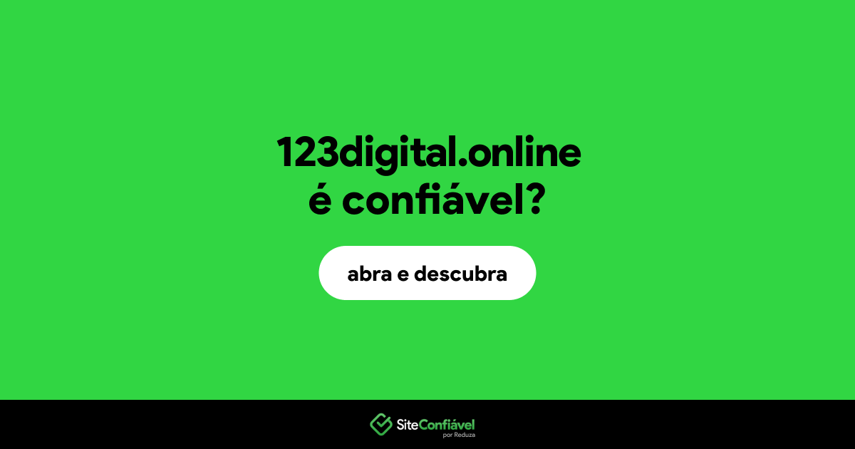 O site 123digital.online é confiável?