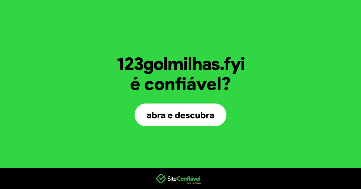 O site 123golmilhas.fyi é confiável?