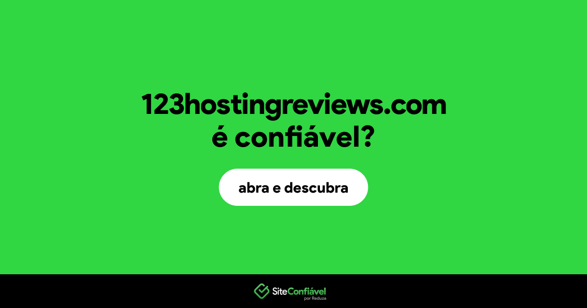 O site 123hostingreviews.com é confiável?