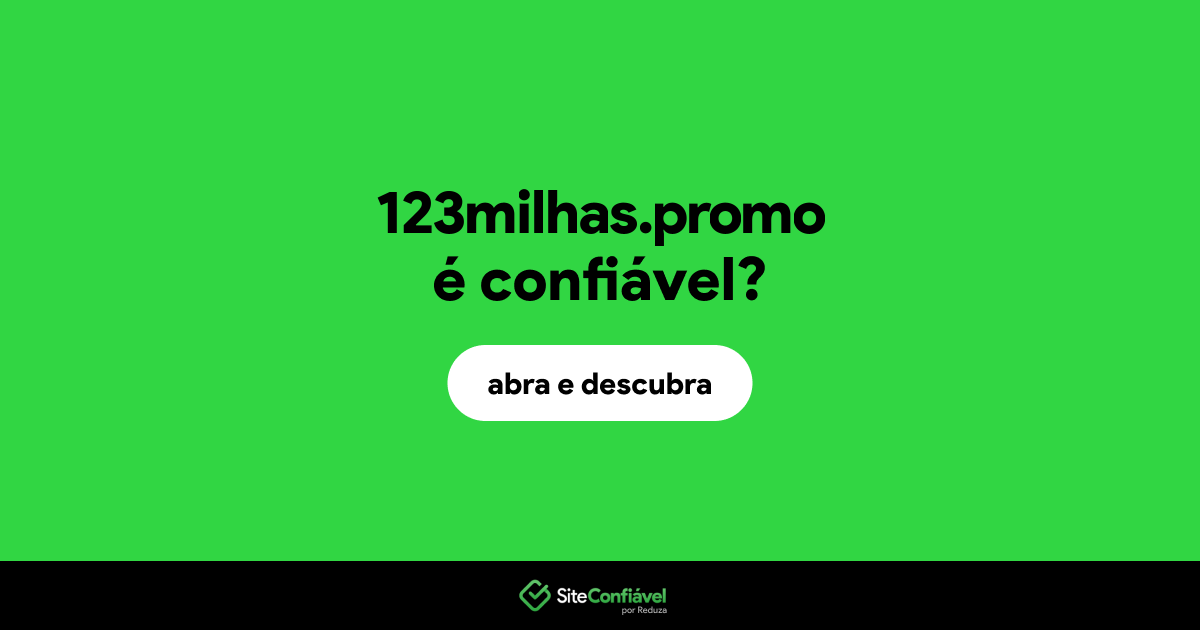 O site 123milhas.promo é confiável?