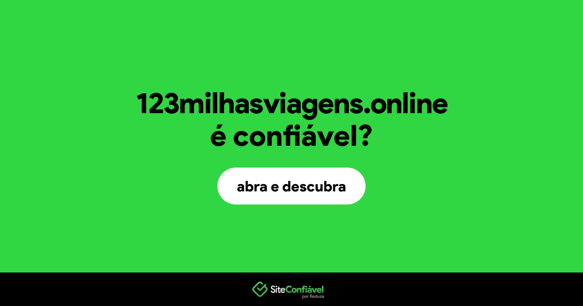 O site 123milhasviagens.online é confiável?