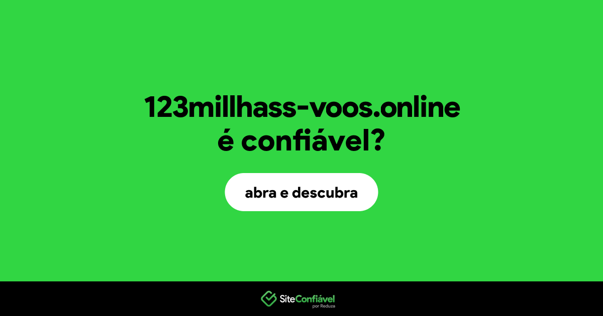O site 123millhass-voos.online é confiável?