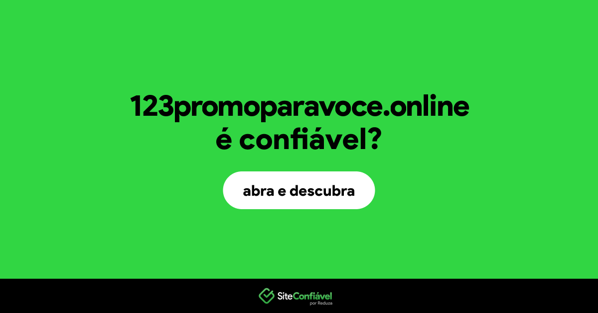 O site 123promoparavoce.online é confiável?