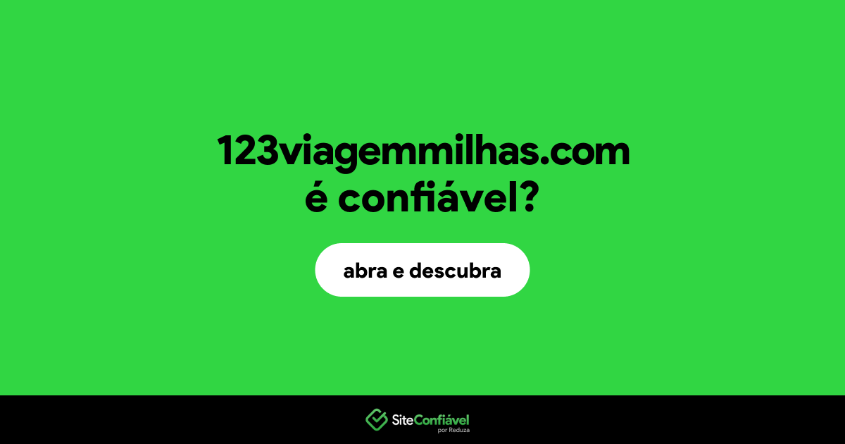 O site 123viagemmilhas.com é confiável?