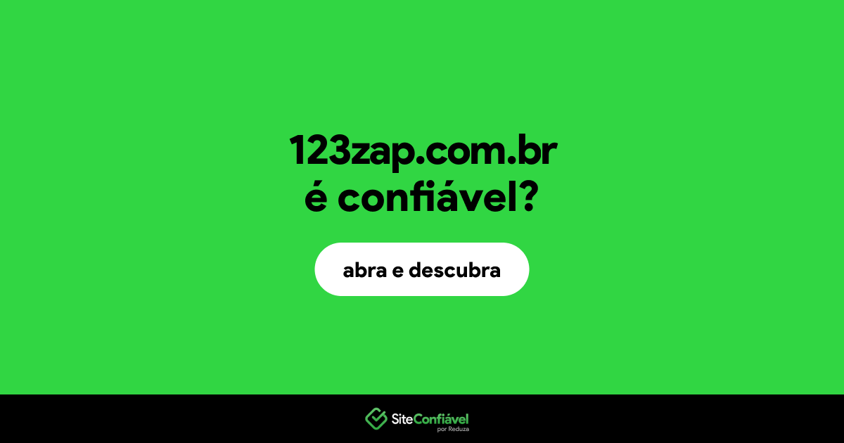 O site 123zap.com.br é confiável?