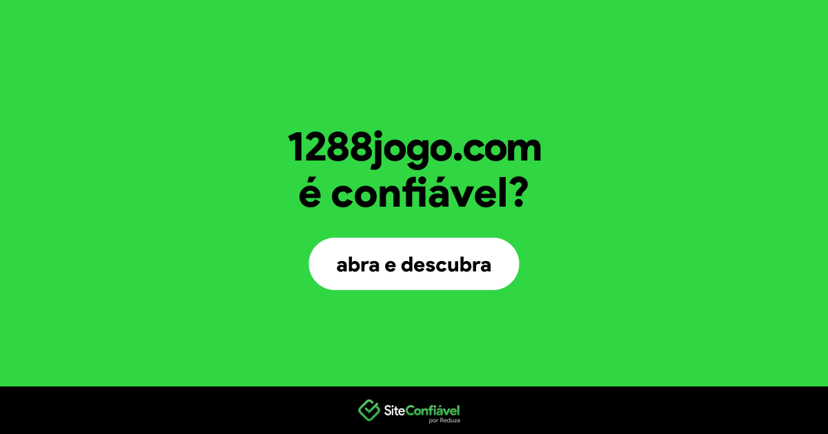 O site 1288jogo.com é confiável?