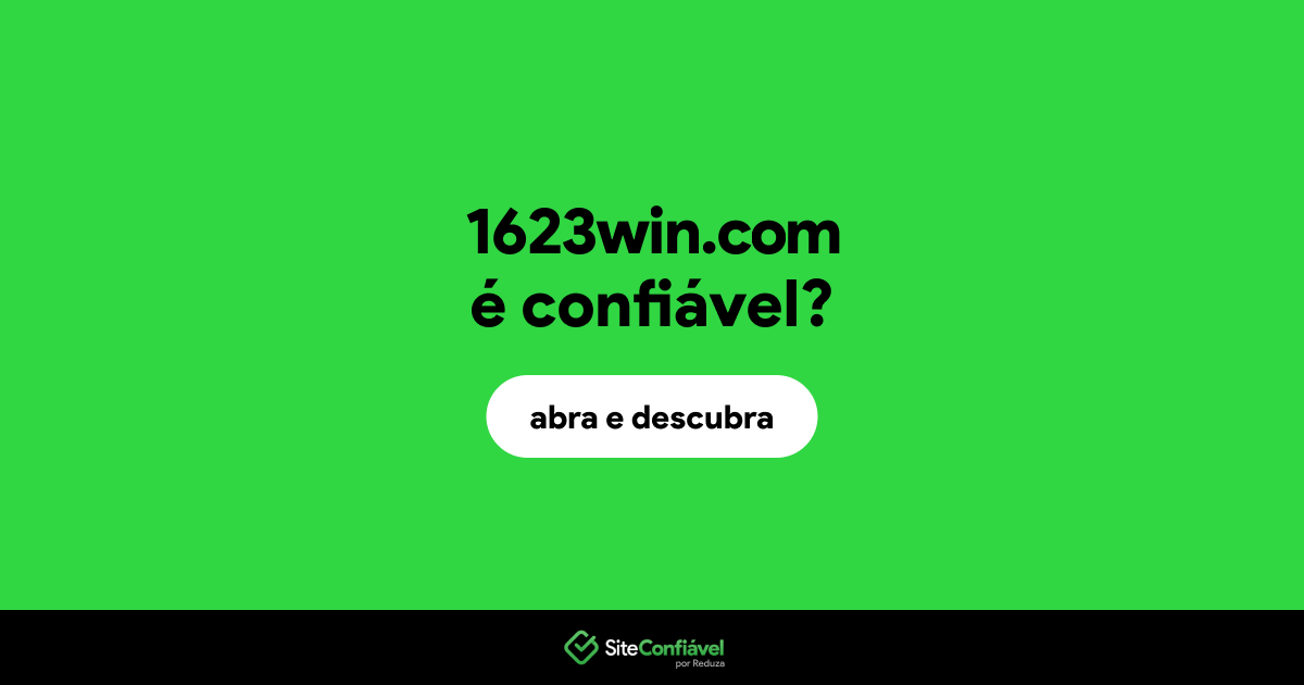 O site 1623win.com é confiável?