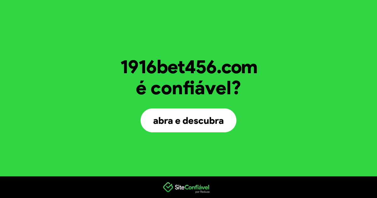 O site 1916bet456.com é confiável?