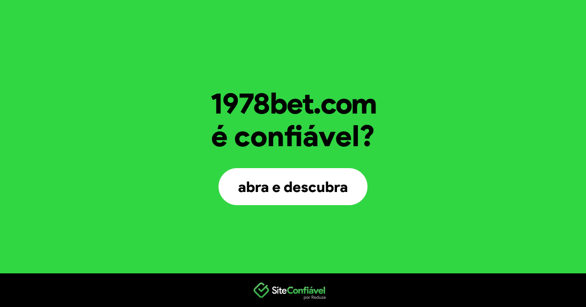 O site 1978bet.com é confiável?
