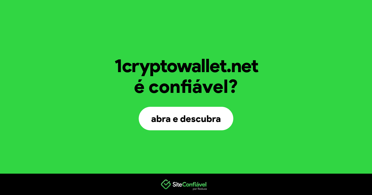 O site 1cryptowallet.net é confiável?