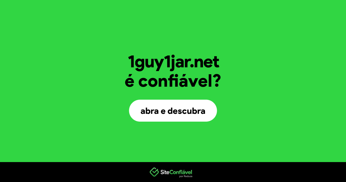 O site 1guy1jar.net é confiável?