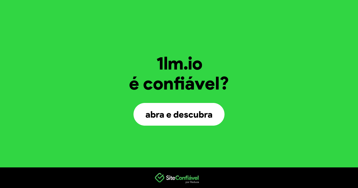 O site 1lm.io é confiável?