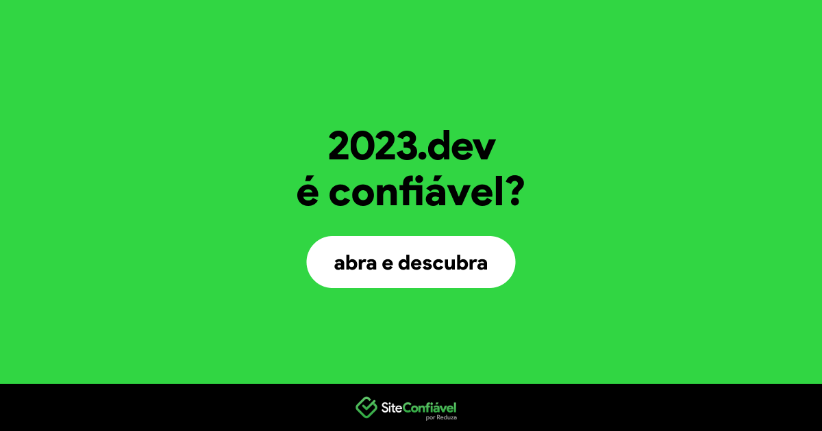 O site 2023.dev é confiável?