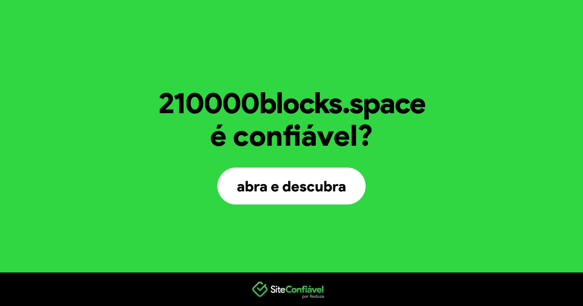 O site 210000blocks.space é confiável?