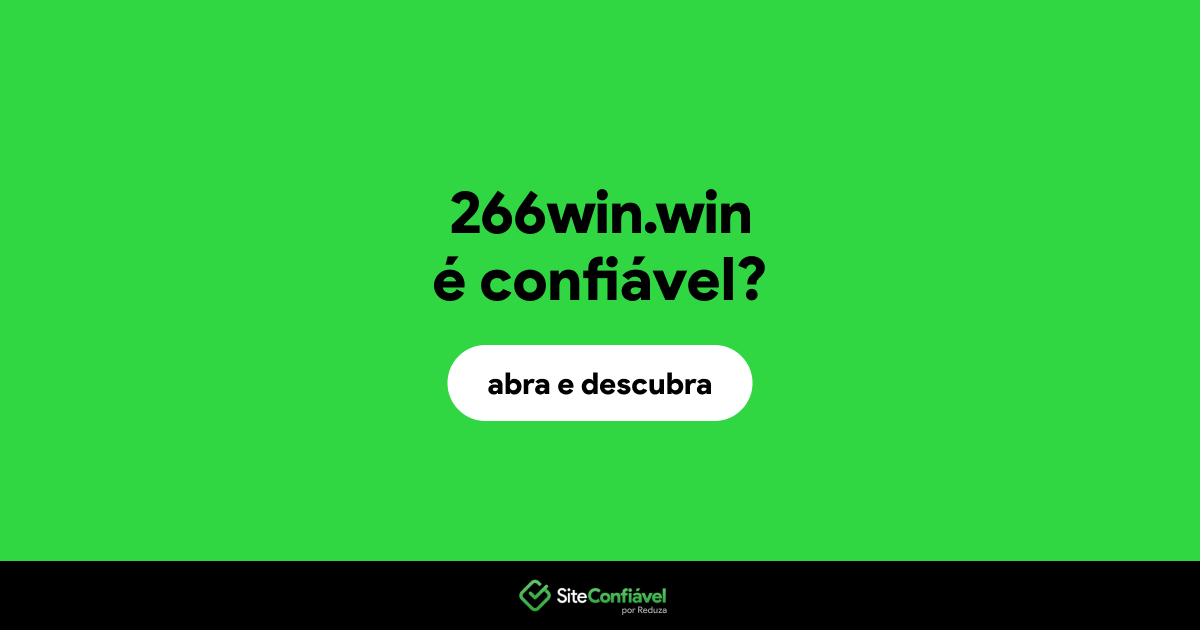 O site 266win.win é confiável?