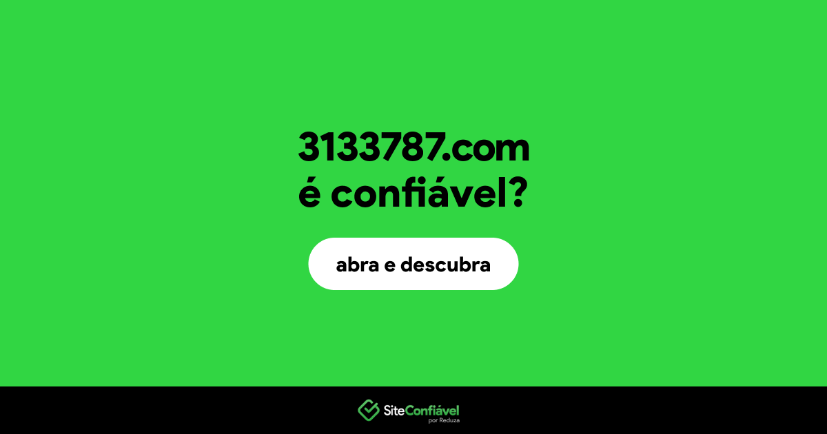 O site 3133787.com é confiável?