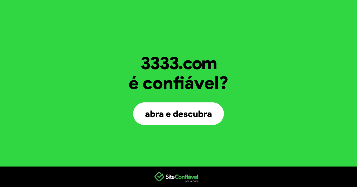 O site 3333.com é confiável?