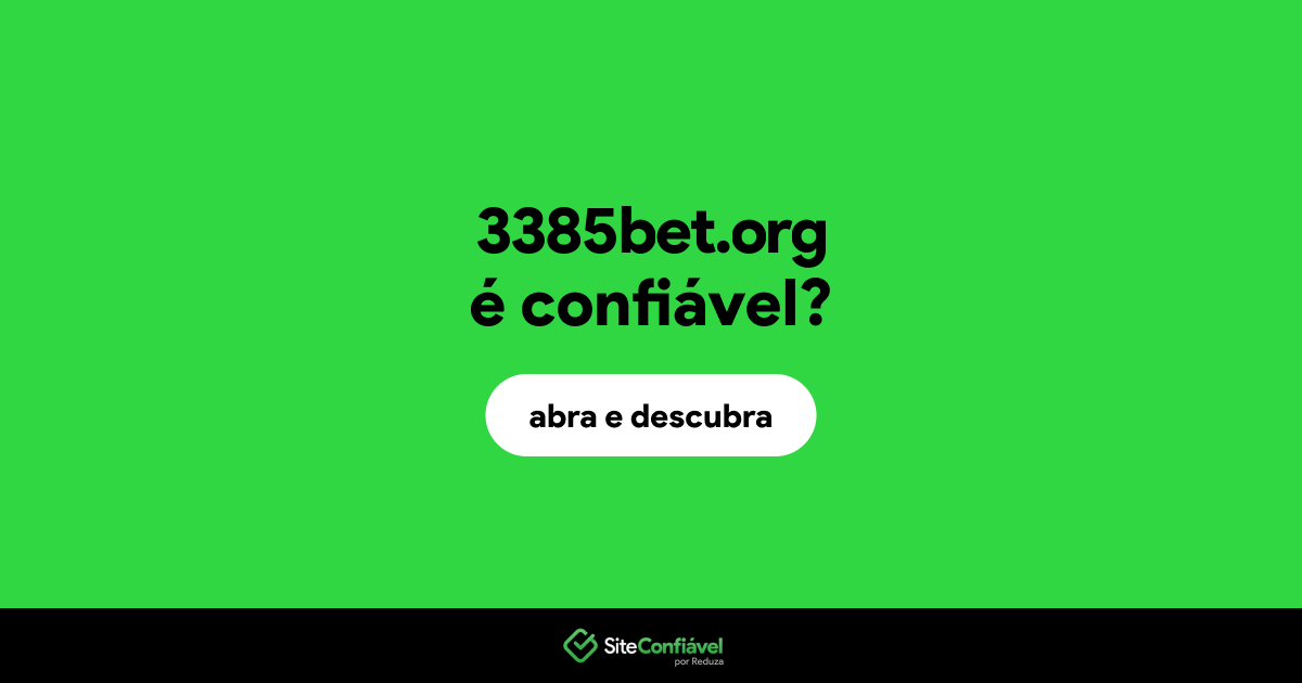 O site 3385bet.org é confiável?