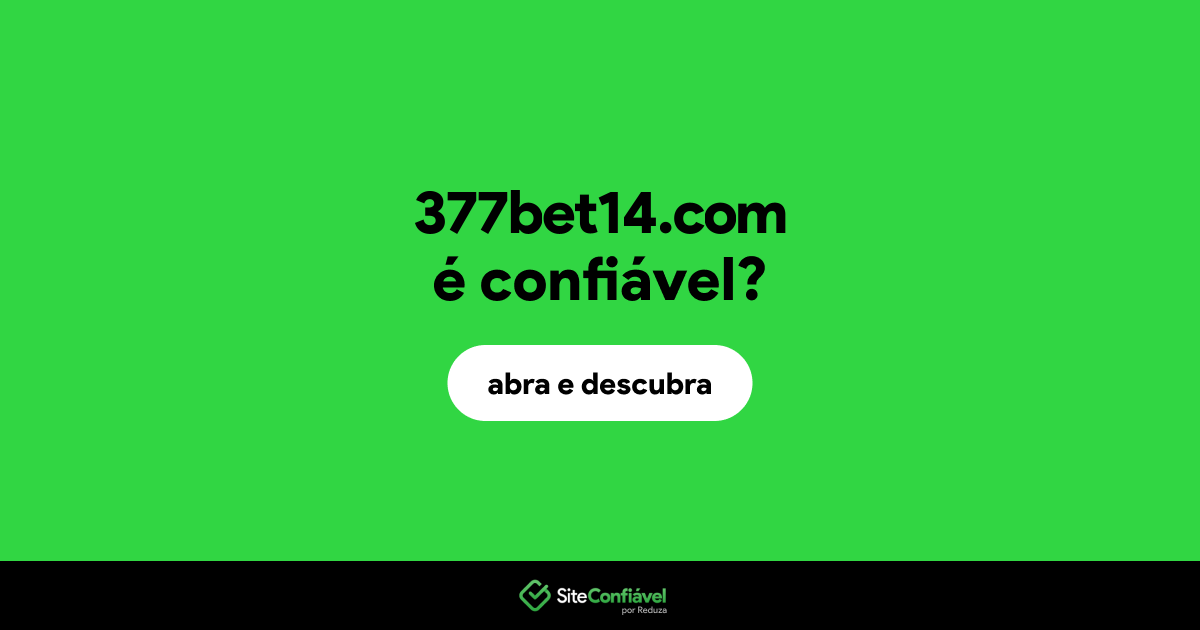 O site 377bet14.com é confiável?