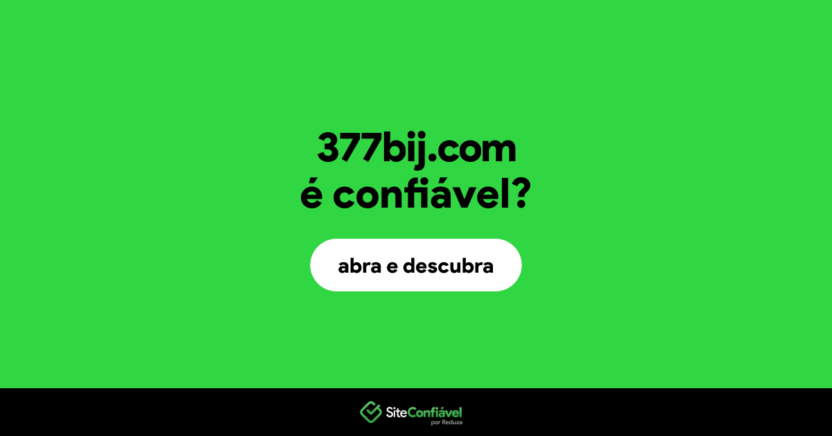 O site 377bij.com é confiável?
