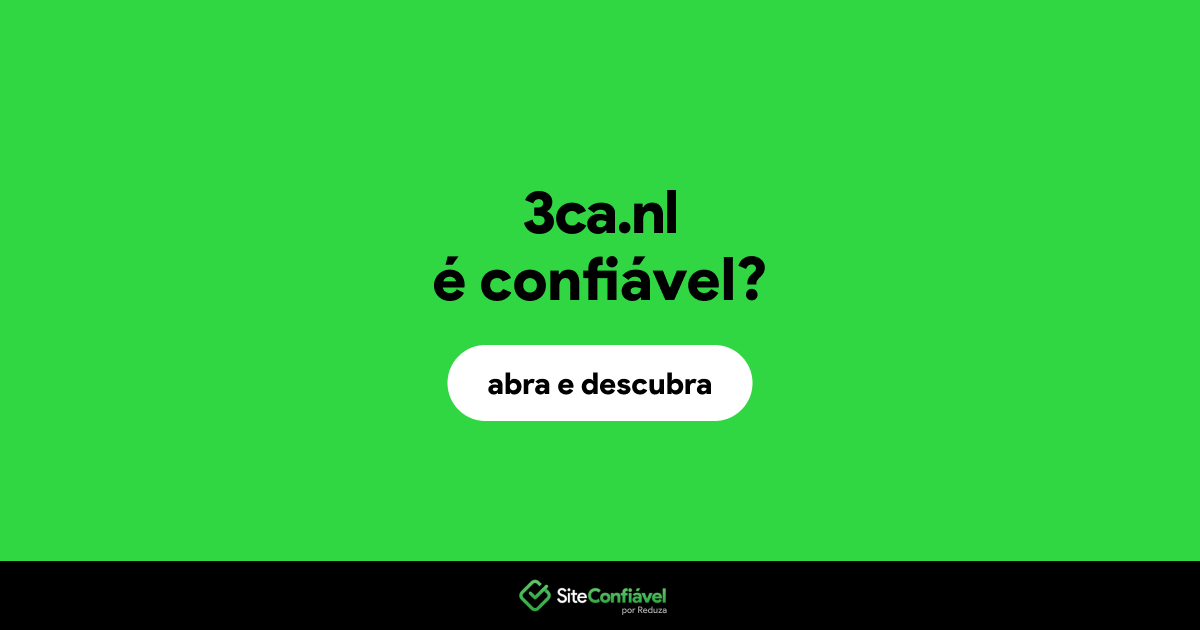 O site 3ca.nl é confiável?