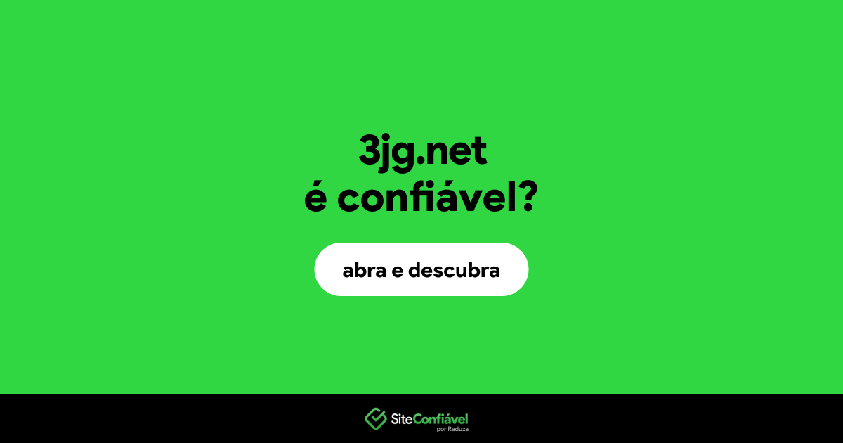 O site 3jg.net é confiável?