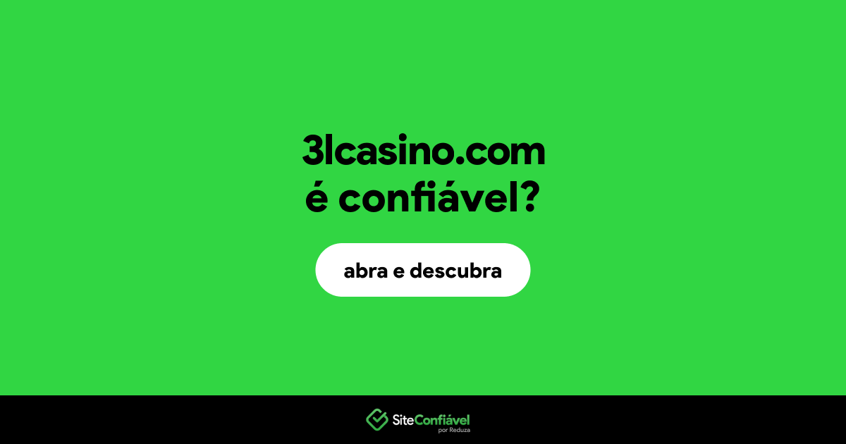 O site 3lcasino.com é confiável?