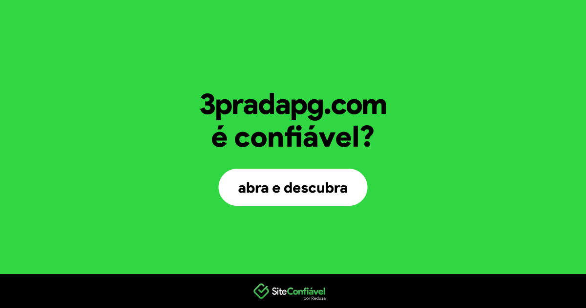 O site 3pradapg.com é confiável?