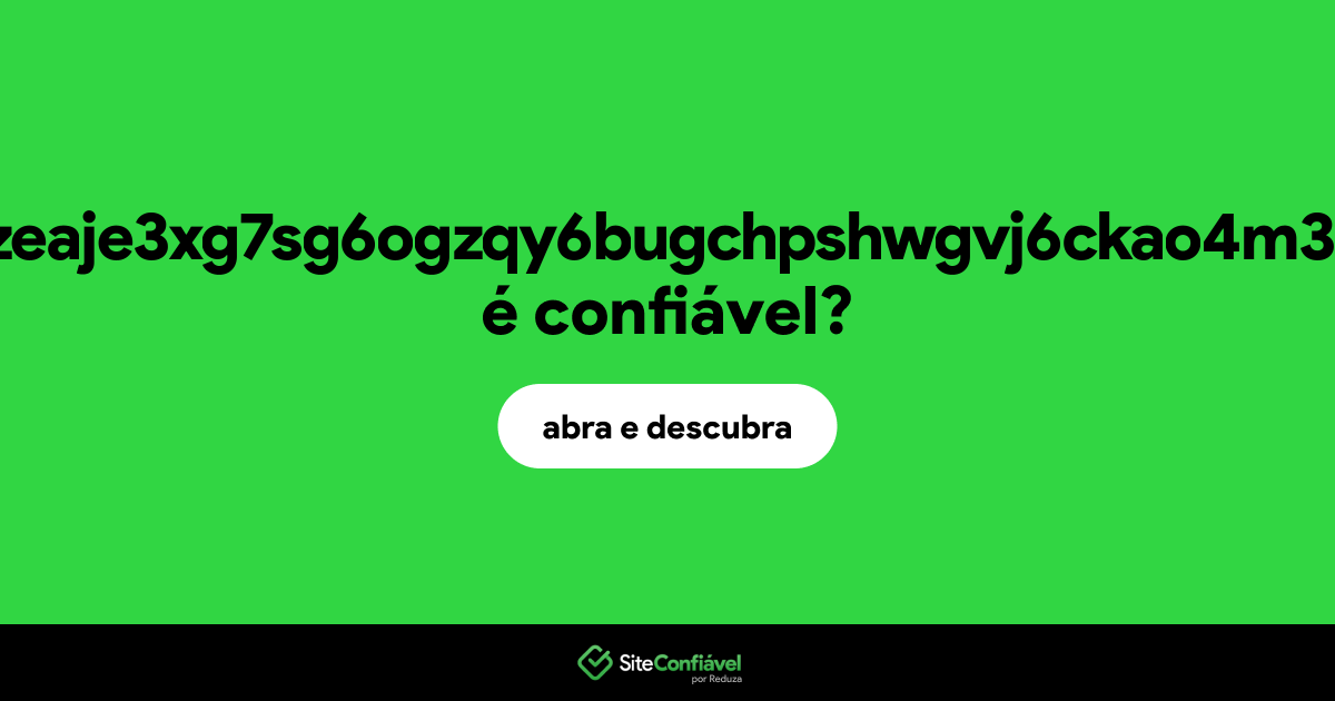 O site 3q6ytxkudm5zeaje3xg7sg6ogzqy6bugchpshwgvj6ckao4m3u2dsgyd.onion é confiável?