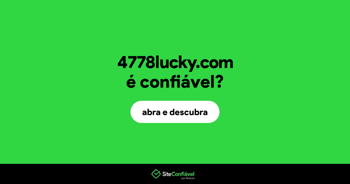 O site 4778lucky.com é confiável?