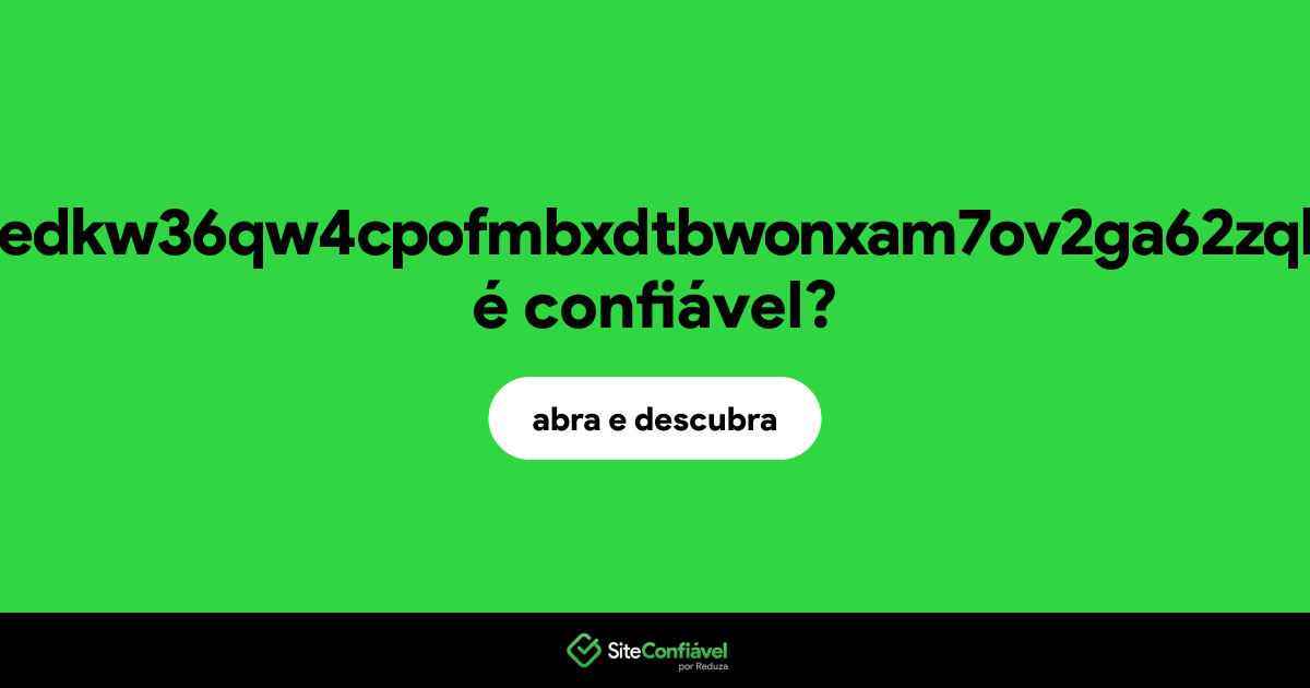 O site 55niksbd22qqaedkw36qw4cpofmbxdtbwonxam7ov2ga62zqbhgty3yd.onion é confiável?