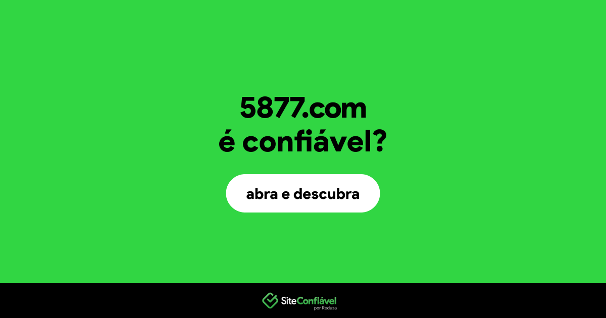 O site 5877.com é confiável?