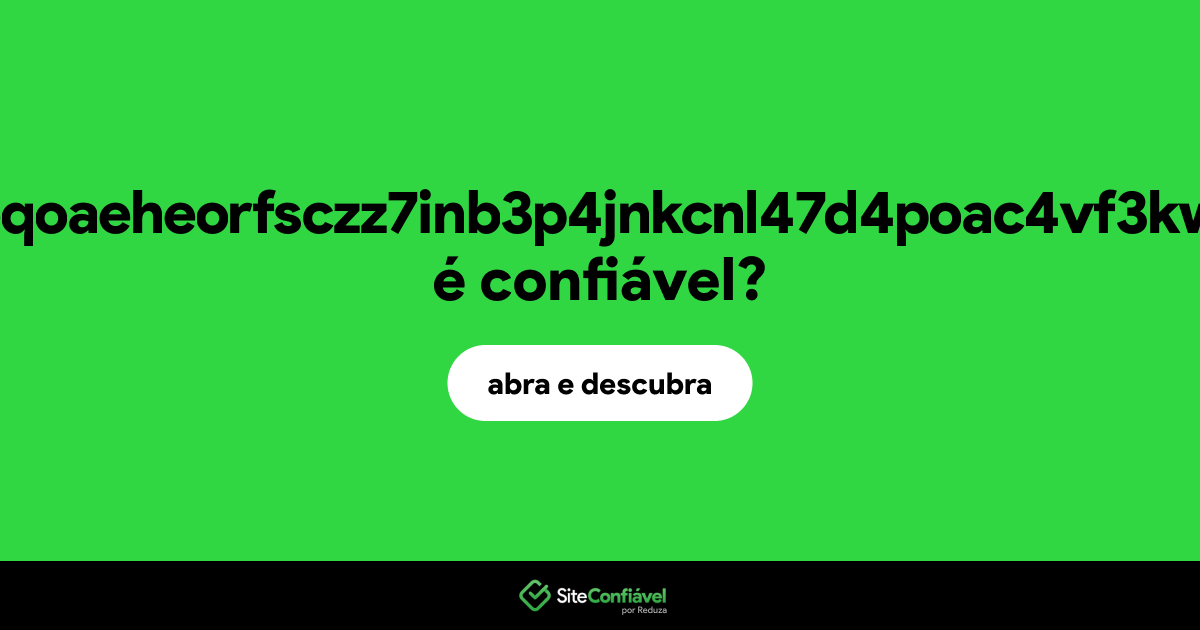 O site 6pclhl22creqoaeheorfsczz7inb3p4jnkcnl47d4poac4vf3kwpifid.onion é confiável?
