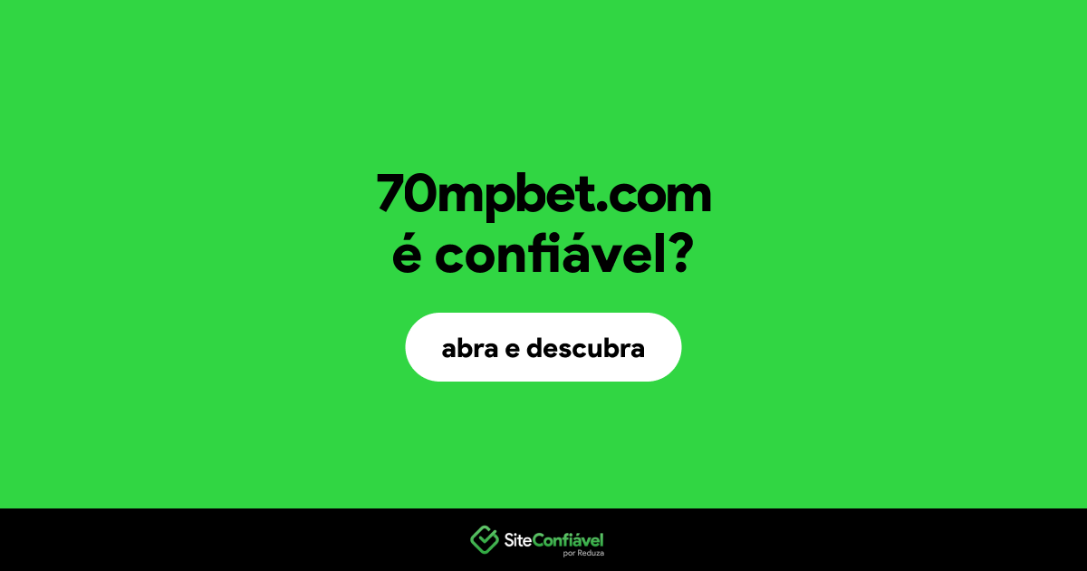 O site 70mpbet.com é confiável?