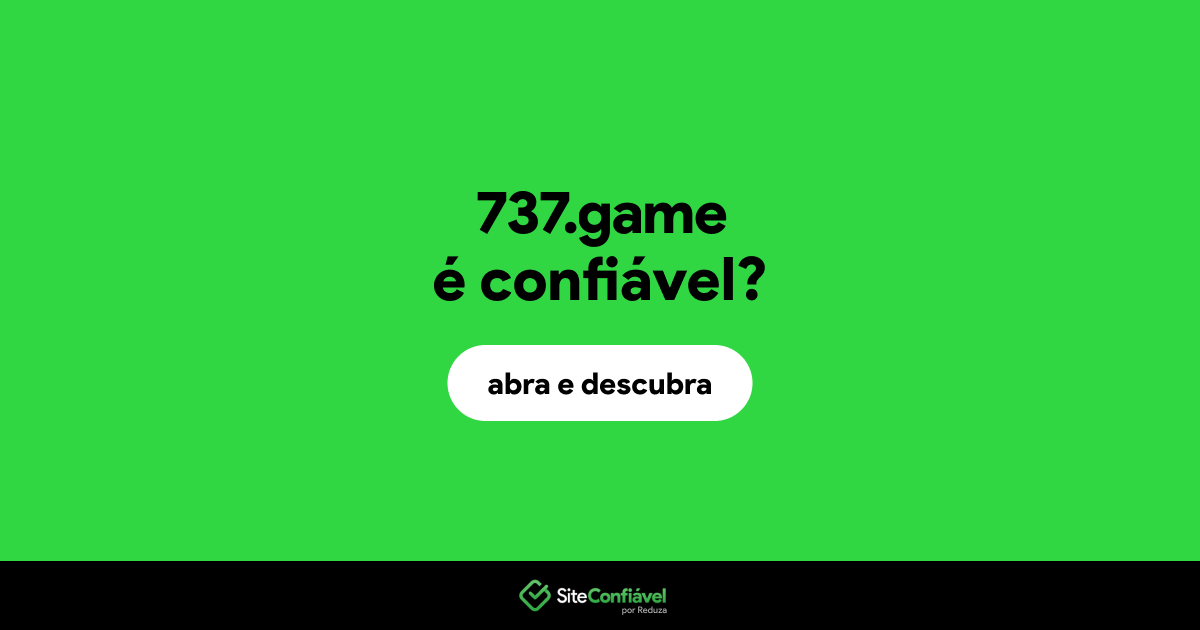 O site 737.game é confiável?