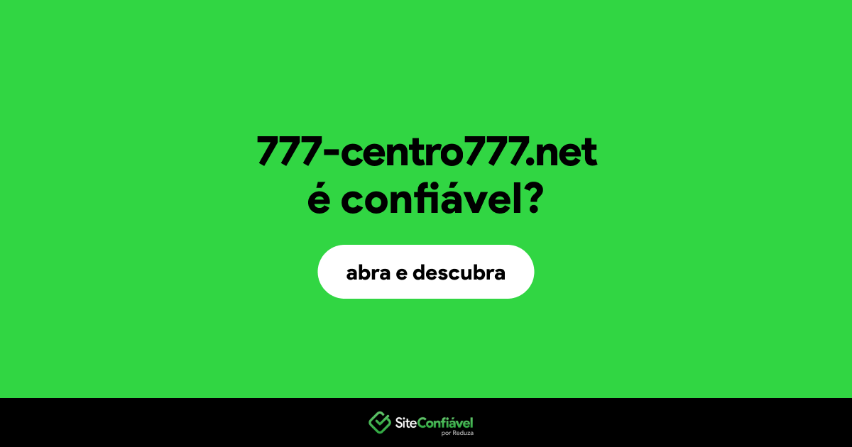 O site 777-centro777.net é confiável?