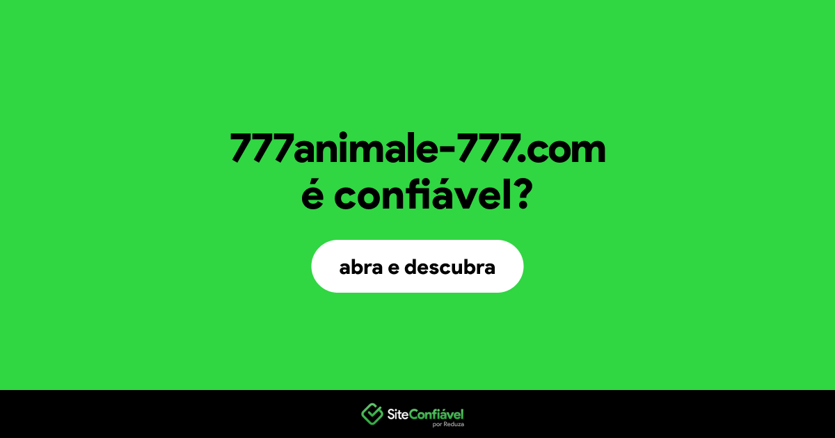 O site 777animale-777.com é confiável?