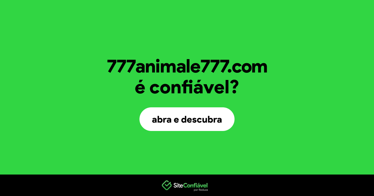 O site 777animale777.com é confiável?