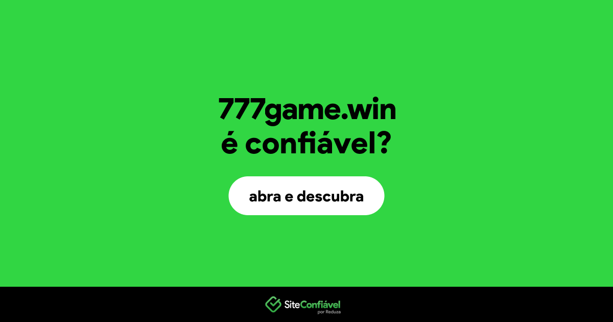 O site 777game.win é confiável?