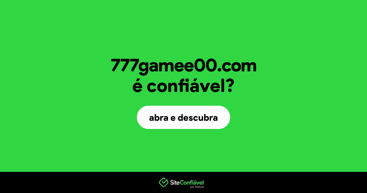 O site 777gamee00.com é confiável?
