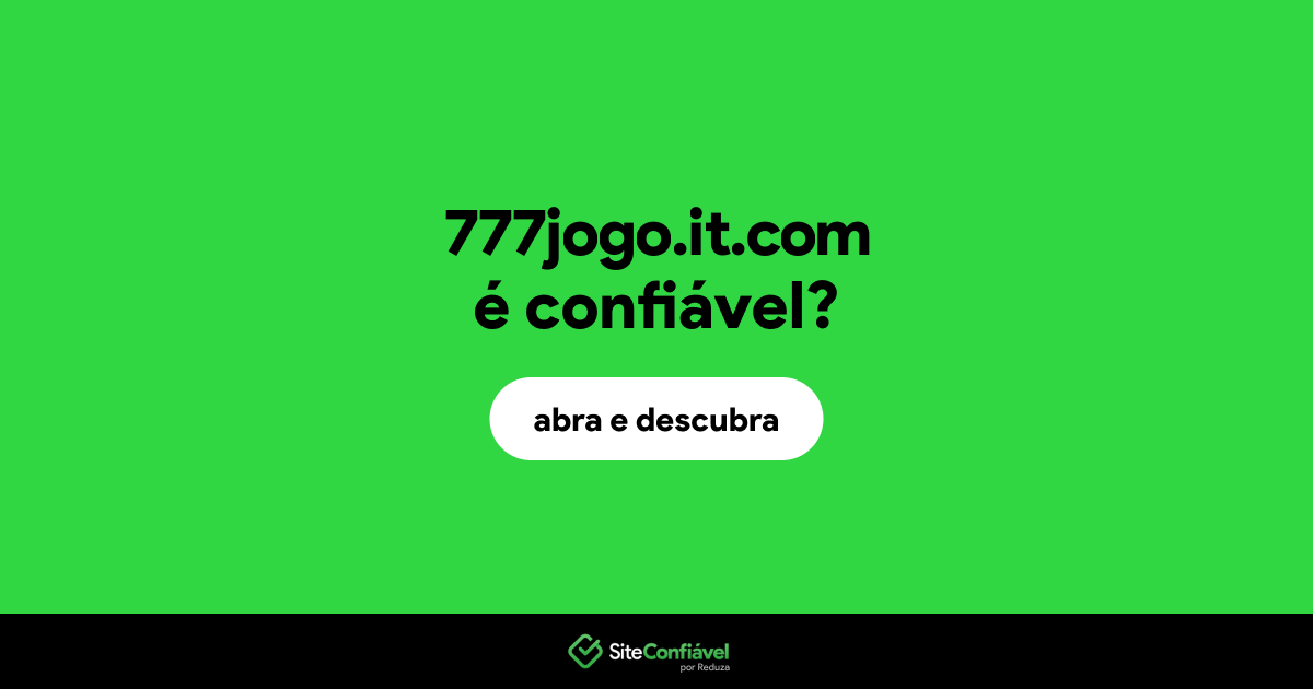 O site 777jogo.it.com é confiável?