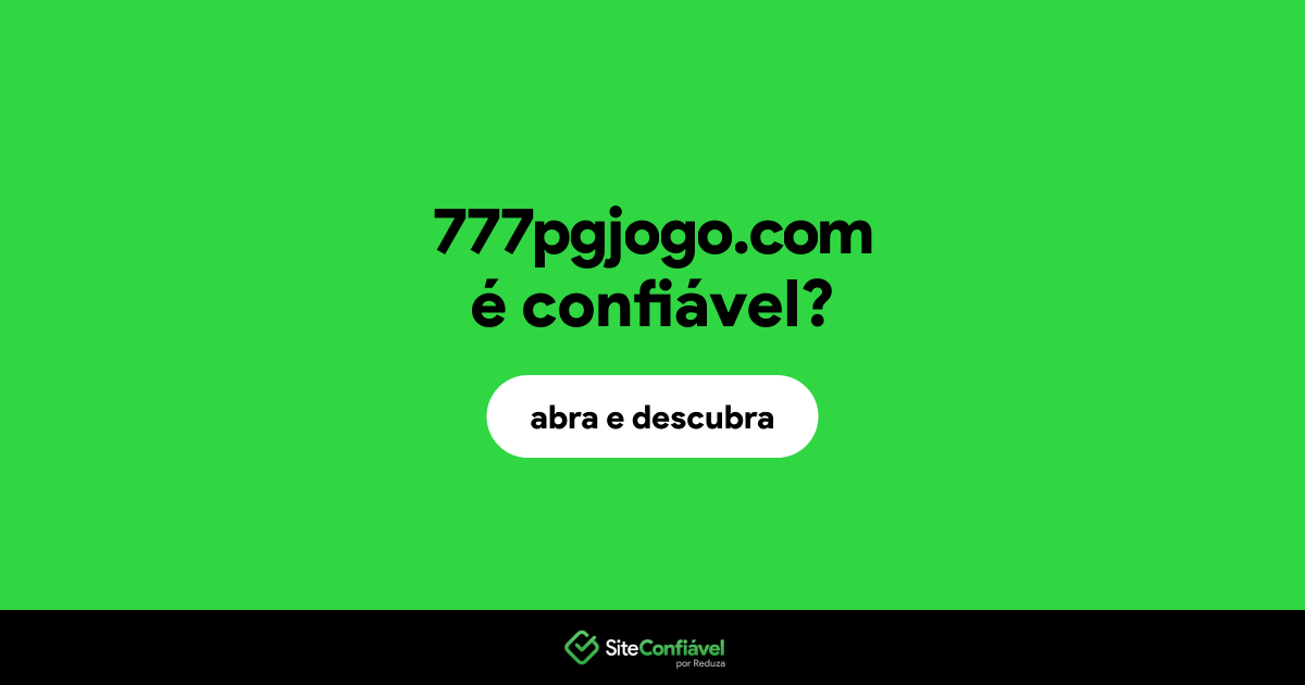 O site 777pgjogo.com é confiável?