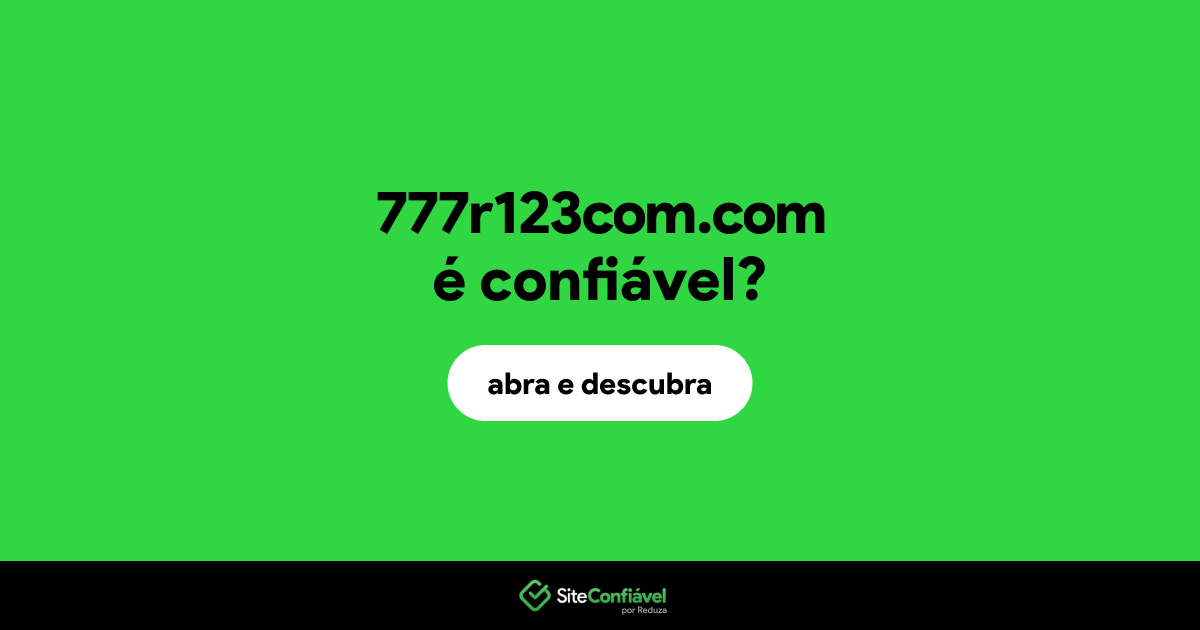O site 777r123com.com é confiável?